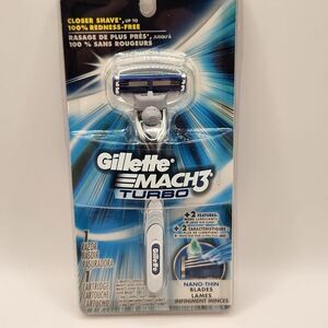 GILLETTE MACH3 Turbo Metal Razor Blade Refill Cartridge Metal Shaver Handle